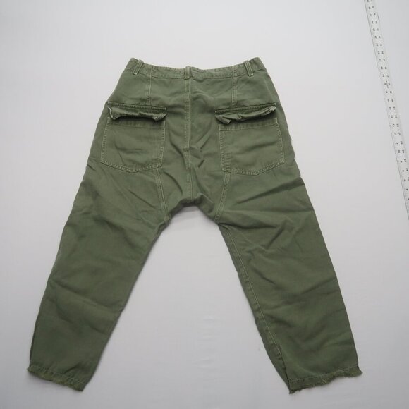 Nili Lotan Luna Linen Blend Pants Size 6 Drop Crotch Baggy Trousers Green - Picture 4 of 13